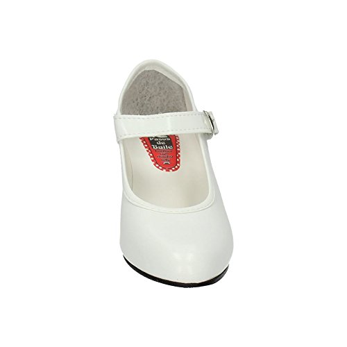 MADE IN SPAIN 15 SEVILLANAS FLAMENCOS NIÑA Zapatos TACÓN Blanco 35