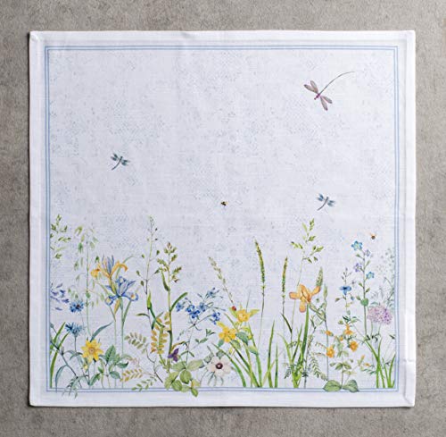 Maison d' Hermine Fleurs De Mai - Juego de 4 servilletas 100% algodón, suaves y cómodas, perfectas para cenas familiares, bodas, cócteles, cocina, Acción de Gracias, Navidad (45 cm x 45 cm)