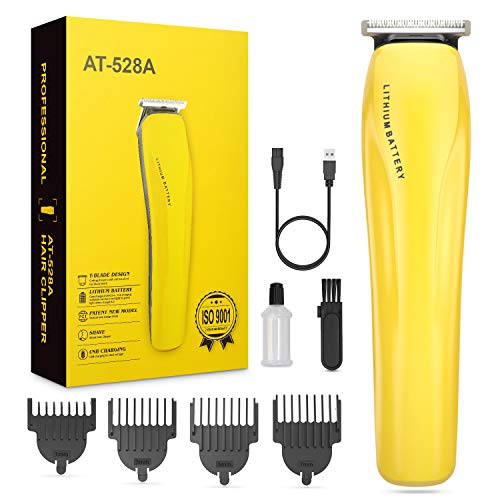 Máquina Cortar Pelo, Axceed Recortadora Barba y Cortadora Pelo Hombre, Cortapelos Inalámbrico con Potentes Baterías de Litio Recargables Incorporadas (amarillo)