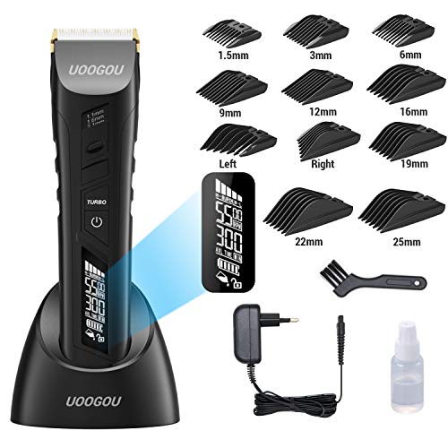 Maquina Cortar Pelo Profesional, Cortapelos Hombre, Recortadora de Barba, Cortador Pelo Electrico para Hombres, Recortadora de Cabello Recargable con 38 Longitudes de Corte y Base de Carga