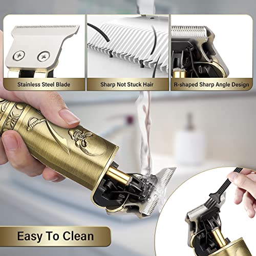 Maquina Cortar Pelo Profesional Hombre,Recortadora de Barba Eléctrica,USB Recargable Barbero Inalámbrico,3 Peines Limitados,Apto para el Hogar y Peluqueros, Regalos Originales Hombre