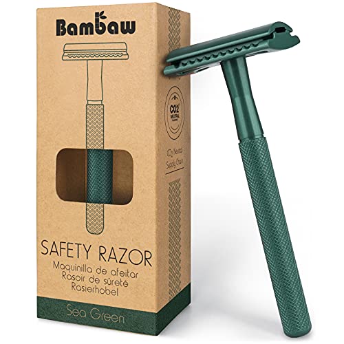 Maquinilla de Afeitar Clásica de doble filo | Maquinilla de Afeitar para Mujeres y Hombres | Para Afeitado Hombre y Mujer | Compatible con Todas las Hojas de Afeitar | Productos Ecológicos | Bambaw