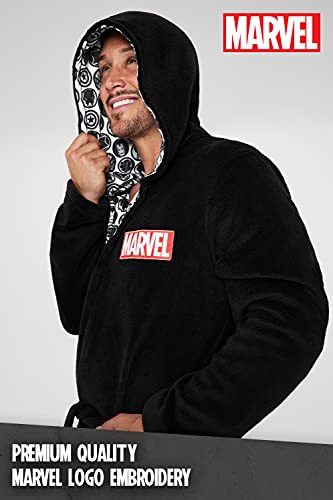 Marvel Bata de Casa de Hombre, Albornoz Hombre Forro Polar S - 3XL, Regalos para Hombre (L)
