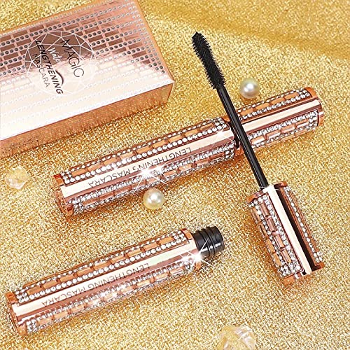 Mascara de Pestañas 4D Waterproof , Mascara de Pestañas con micro Fibras, rimel waterpool, Máscara de Larga Duración para Definición y Volumen