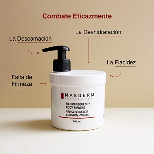 MASDERM | Pack de 2 | Crema Gel Radiofrecuencia Facial y Corporal Hidratante | Crema Gel Conductor Cavitación Antiarrugas | Ácido Hialurónico | Colágeno | Profesional | Mujer | 500ml y 1 L…