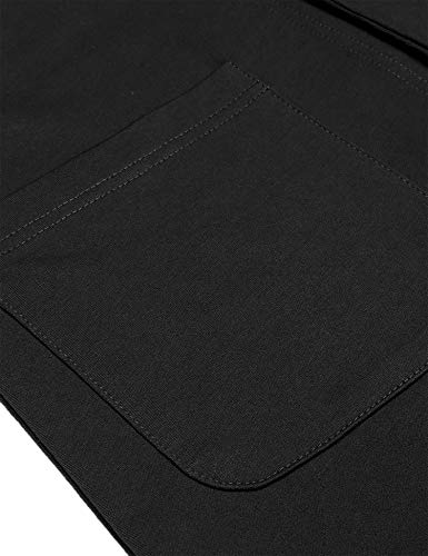 MAXMODA Blazer Hombre Slim Fit Chaqueta Blazer Casual Botón Negro L