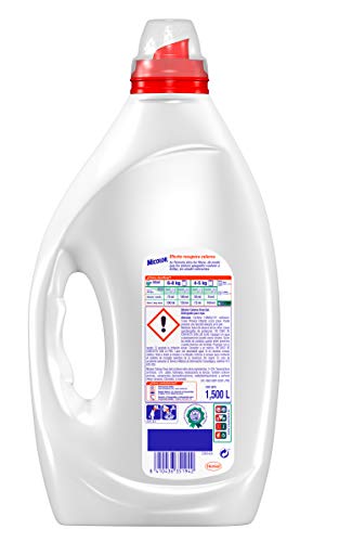 Micolor Gel Colores Vivos (30 lavados), detergente líquido para lavadora con tecnología recupera colores, jabón para ropa de color