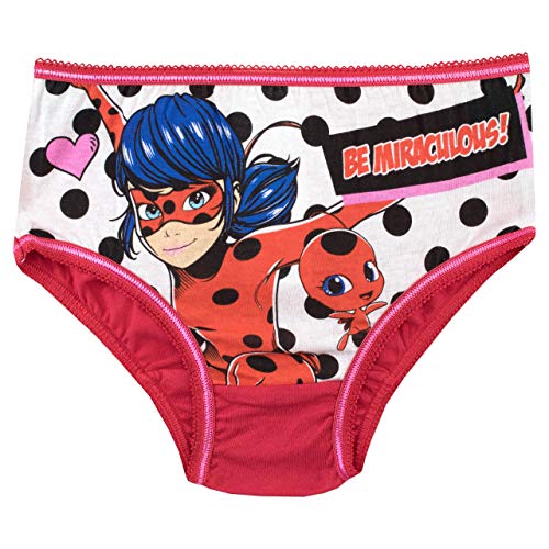 Miraculous Bragas Paquete de 5 Ladybug Multicolor 7-8 Años