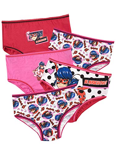 Miraculous Bragas Paquete de 5 Ladybug Multicolor 7-8 Años