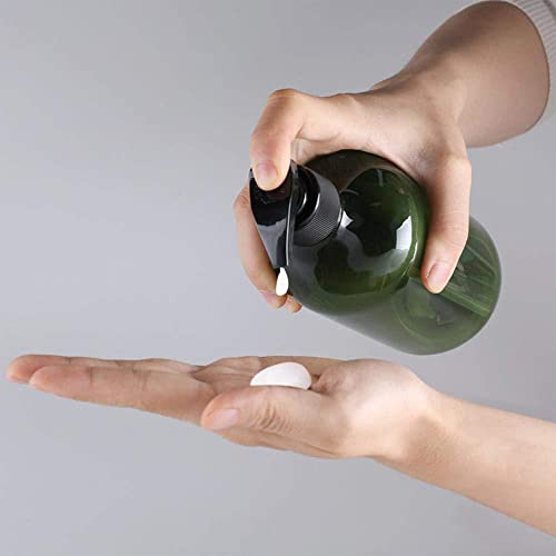 Misazy Botellas Dispensador de Jabón,botellas de champú vacías,Dispensador de prensa de plástico de gel de ducha Para jabón líquido, champú, gel de ducha (verde)