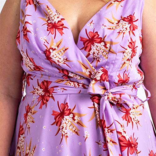 Miss Lavish London Vestidos de dama de honor vintage Rockabilly de los años 40 y 50, púrpura (Butterfly Purple), 54