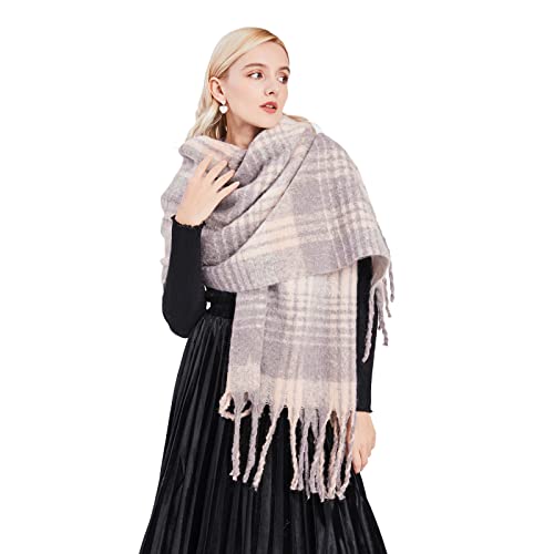 Miss Lulu Bufanda Mujer Tartán CálidoMujer Mantas Larga Enrejado Mantón Invierno
