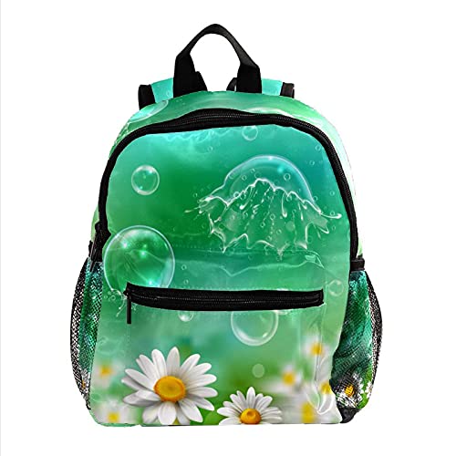 Mochila para Niños Pompas De Jabón Manzanilla Mochila para Infantil impresión Mochila Escolar Impermeable Backpack Bolsa para la Escuela para niños y niñas 3-8 años 25.4x10x30CM