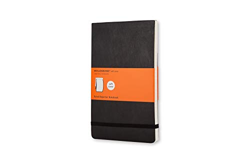 Moleskine - Cuaderno Clásico con Páginas Rayadas, Tapa Blanda y Goma Elástica, Color Negro, Tamaño Pequeño 9 x 14 cm, 192 Páginas