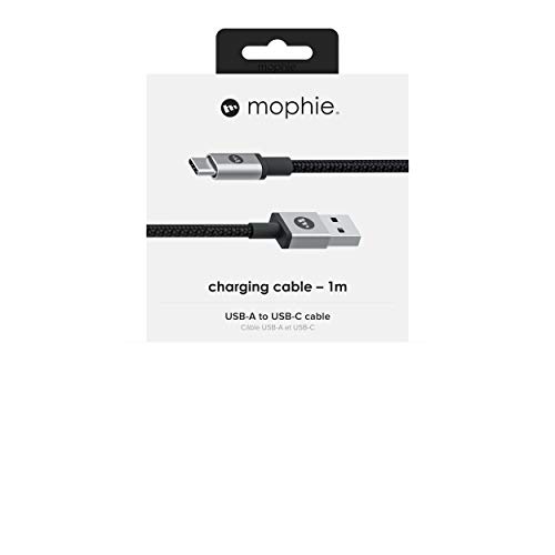 mophie Cable de carga y sincronización USB-A a USB-C 1 m, color negro
