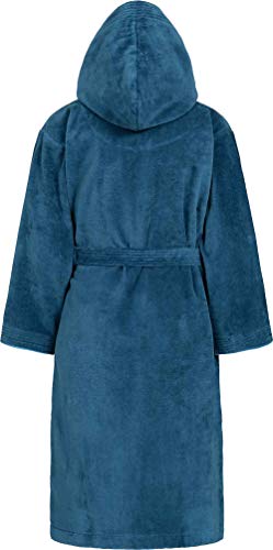 Morgenstern Albornoz Niños y Adolescentes Albornoces Algodón con Capucha Azul Talla 158-164 cm Albornoz niño 13 años Albornoz niño 14 años