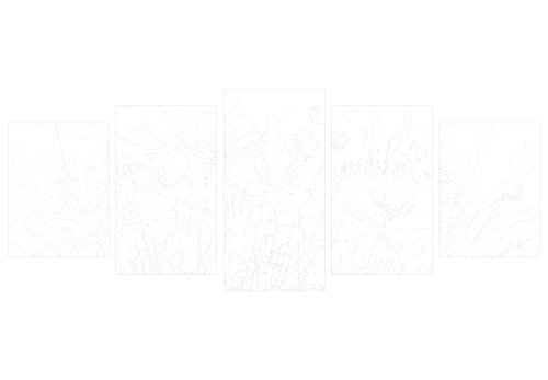 murando Pintura por Números Flores Amapola 150x60 cm 5 piezas Cuadros de Colorear por Números Kit para Pintar en Lienzo con Marco DIY Bricolaje Adultos Niños Decoracion de Pared Regalos n-A-0622-d-m