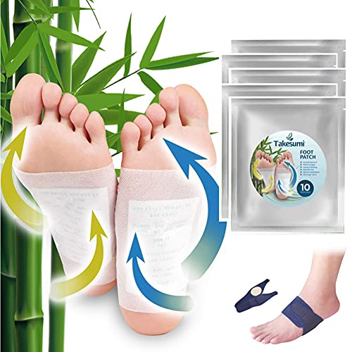 MZNTBW Parches Pies Dormir Descansa y Relajate, Aumenta la Inmunidad Eliminan Toxinas Cuerpo Alivian Dolor Muscular y Mejorar El Sueño Naturales Parches para Los Pies Cuidado con Correa de Arco