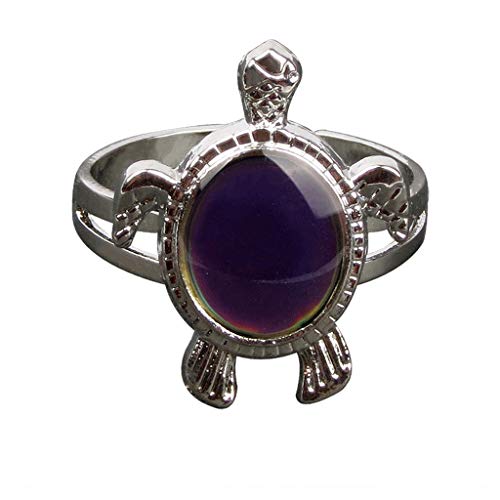 N-K Anillo de Turtle Mood con sensación de emoción, cambio de color, anillo de color ajustable, útil y práctico