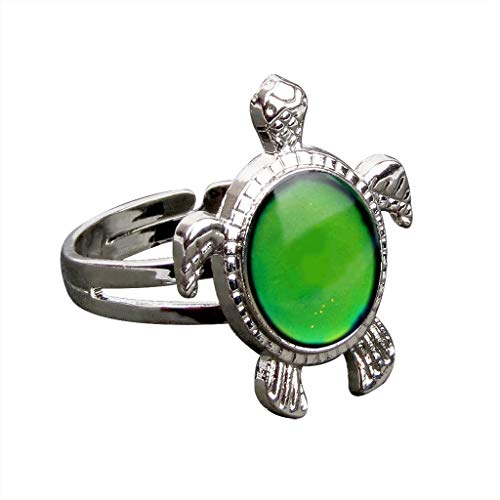 N-K Anillo de Turtle Mood con sensación de emoción, cambio de color, anillo de color ajustable, útil y práctico