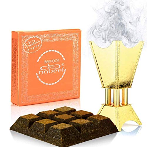 Nabeel Perfumes Heritage Collection Bakhoor Nabeel - Incienso (40 g), Color Blanco