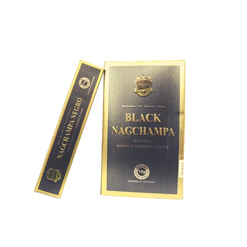 NAG CHAMPA NEGRO 15GR. X 12 CAJITAS = 180GR.
