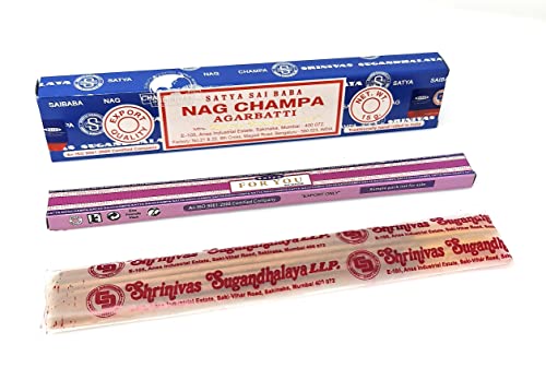 Nag Champa Original Satya Paquete Azul con 12 Paquetes de 15 g Cada uno, Total 180 g. / Made in India (12 Cajas de 15g, Nag Champa Azul)