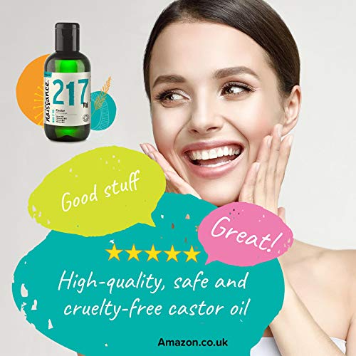 Naissance Aceite de Ricino BIO Puro Prensado en Frio (No. 217) 100ml - Hidratante Nutritivo Natural Pelo Piel Uñas Cejas Pestañas Ojos - Ideal Para Masaje Corporal Facial Crecimiento Barba - Vegano