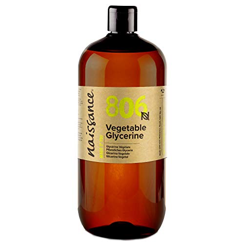 Naissance Glicerina Vegetal Liquida Pura (No. 806) 1 Litro - Hidratante Natural Para Cabello, Piel, Cuerpo Sin Fragancia – Ideal Para Jabones, Base Cosmetica Manualidades Caseras – Vegana Alimentaria