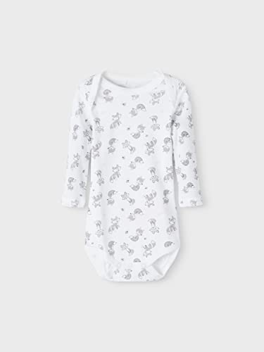 NAME IT NBNBODY 5P LS Bone Brown Noos Body, Color marrón, 3 años Unisex bebé