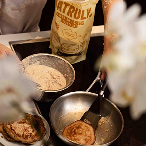 NATRULY Harina de Avena 2 Sabores BIO Avena en Polvo Sin Azúcar, Sin Gluten, Instant Oatmeal para Batidos, Tortitas I 1 KG
