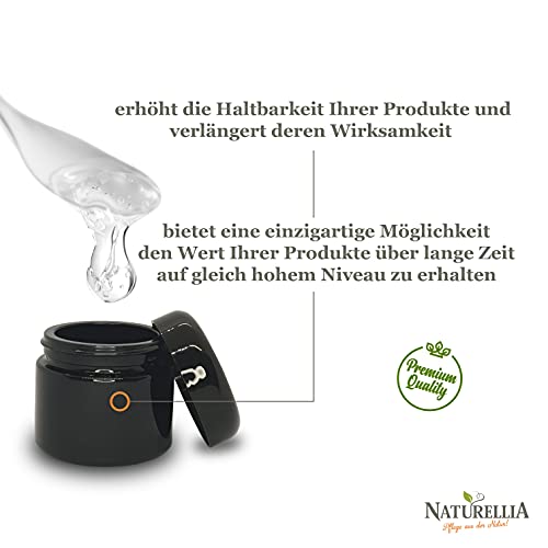Naturellia - 6x Botella de Cristal Miron 50ml UV Tiegel Ultra Violet Glass - Para el Almacenamiento de sus Productos Sofisticados