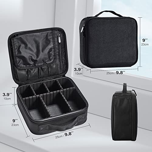 Neceser Maquillaje Portátil, Unipampa Bolsa de Maquillaje Cosméticos, Maleta de Makeup Profesional, Neceser de Viaje, Beauty Case de Viaje, Estuche de Maquillaje Impermeable con Divisores Ajustables