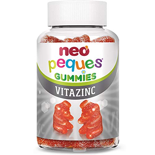 NEO PEQUES | Gummies Vitazinc | 30 Gominolas | Ositos Ricos en Vitaminas y Zinc | Refuerzan las Defensas de Forma Natural | Sabor Fresa