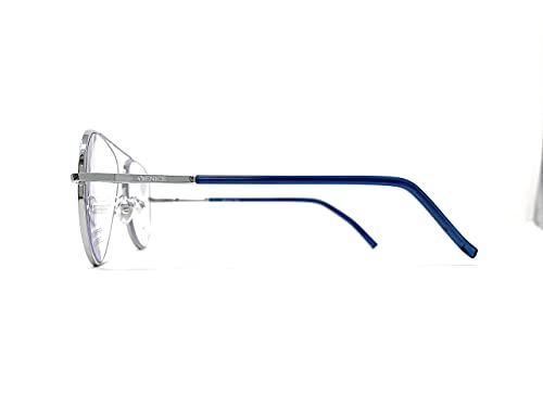New Model Gafas de lectura con filtro bloqueo luz azul para gaming, ordenador, móvil. ULTIMA MODA Anti fatiga PILOTO unisex venice (Silver Blue, +3,00)