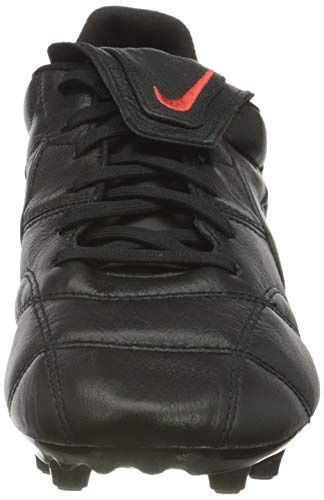 Nike The Premier II FG, Football Shoe Unisex Adulto, Black/Dark Smoke Grey-Chile Red, 39 EU