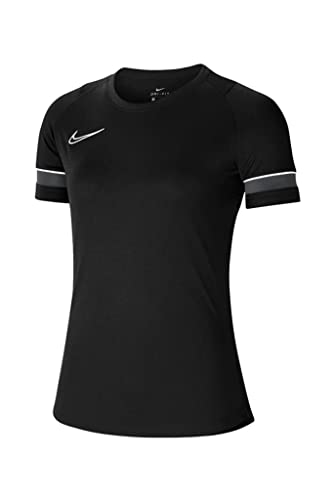 NIKE W NK Dry ACD21 Top SS T-Shirt, Women's, Black/White/Anthracite/White, M