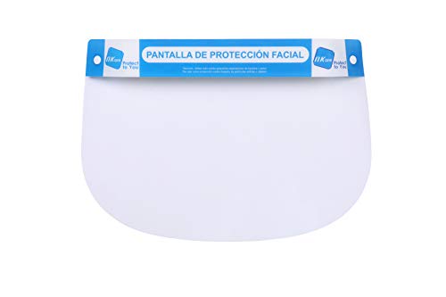 NK - Pack 10 unidades - Pantalla Protección Facial Transparente, Pantalla Protectora Cara, Protector Facial, Visera Protectora con cinta ajustable (x10)