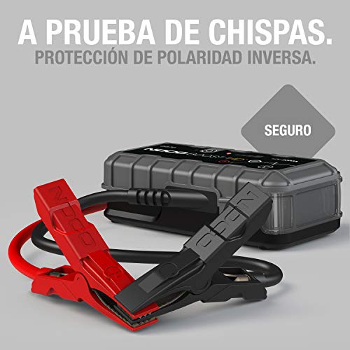 NOCO Boost HD GB70, Arrancador de Batería UltraSafe 2000A 12V, Cargador de Booster Profesional y Cables de Arranque de Coche por Gasolina de hasta 8 litros y Motores de Diésel de hasta 6 litros