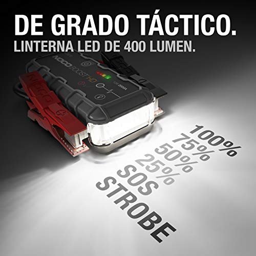 NOCO Boost HD GB70, Arrancador de Batería UltraSafe 2000A 12V, Cargador de Booster Profesional y Cables de Arranque de Coche por Gasolina de hasta 8 litros y Motores de Diésel de hasta 6 litros