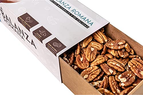 Nuez Pecana Premium Malagueña La Balanza Romana - Envase Sostenible de Cartón - 100% Natural - 1 caja de 800 gr de Nuez Pecana