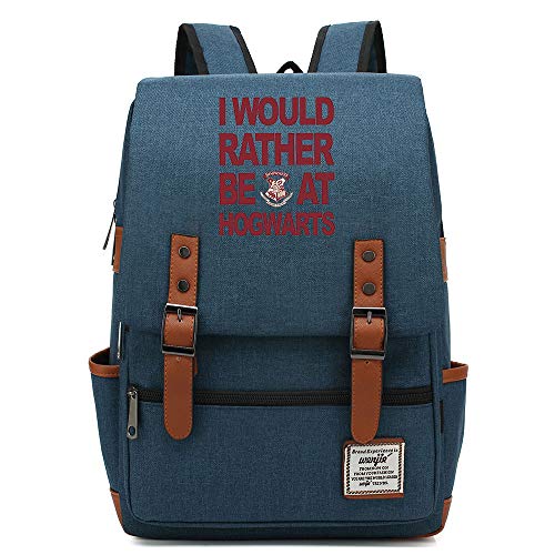 NYLY Harry Potter Mochila Hombres Alfabeto Viaje Mochila Unisex Bolsa portátil L Marina B
