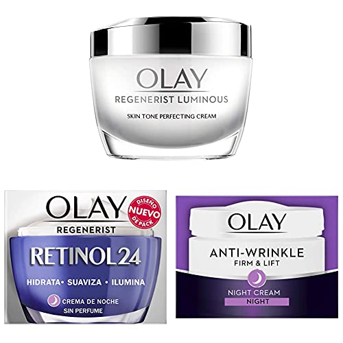 Olay Regenerist Luminous Hidratante + Crema Hidratante De Noche + Crema Reafirmante de Noche