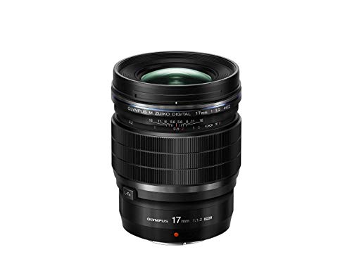 Olympus Objetivo M.Zuiko Digital ED 17 mm F1.2 Pro, Longitud Focal Fija rápida, Apto para Todas Las cámaras MFT (Modelos Olympus OM-D & Pen, Serie G de Panasonic), Negro
