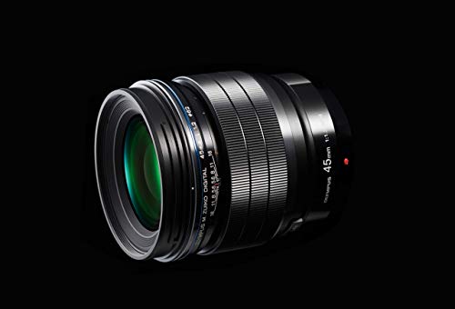 Olympus Objetivo M.Zuiko Digital ED 45 mm F1.2 Pro, Longitud Focal Fija Rápida, Apto para Todas Las Cámaras MFT, Modelos Olympus OM-D & Pen, Serie G de Panasonic, negro