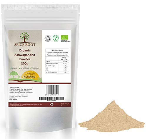 Orgánico Polvo de Ashwagandha 200g (Bio Ashwagandha Powder) - Orgánico Certificado | Ayurveda | Bio | Vegano