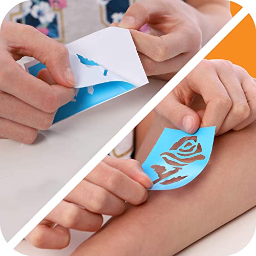 Original Stationery Glitter Tattoo Studio para Niñas y Niños- Tatuajes temporales Brillantes y Coloridos para niños - Kit de Tatuaje Falso Mágico Regalos de Cumpleaños