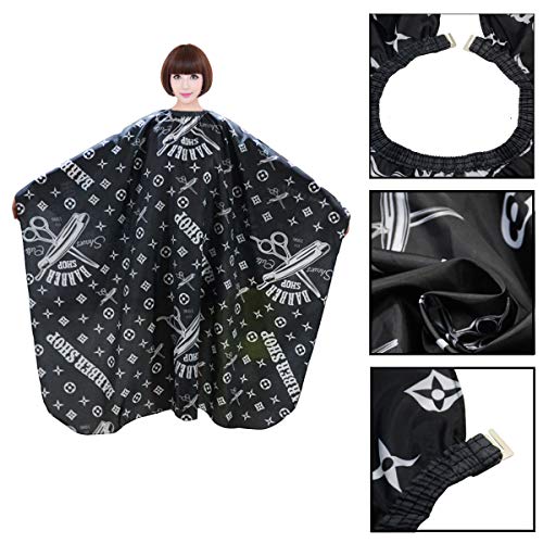 OSUTER 2PCS Capa Bata de Peluqueria Profesional Respirable Capa Delantal de Peluquería con 10PCS Peluquería Peines para Uso en Casa y Salón