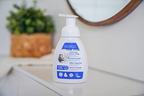 PAEDIPROTECT Jabón de manos líquido Niños Adultos 250 ml, sin perfume e hidratante, jabón antibacteriano con aloe vera y glicerina, limpiador, inmunitario y regenerador, jabón de manos vegano
