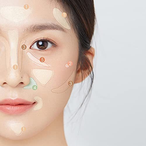 Paleta de correctores, corrector multiusos de 5 colores para un alto adhesivo Sikn no perfecto, corrector hidratante para reparar ojeras, imperfecciones y pecas